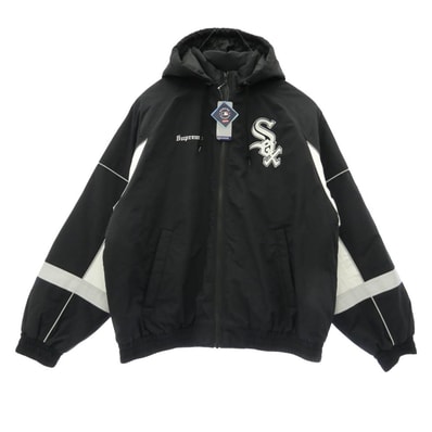 Supreme シュプリーム 25AW × Chicago White Sox シカゴ ホワイトソックス Stadium Jacket スタジアム ジャケット フーデッド スタジャン Lサイズ ダークネイビー系 L【極上美品】【中古】