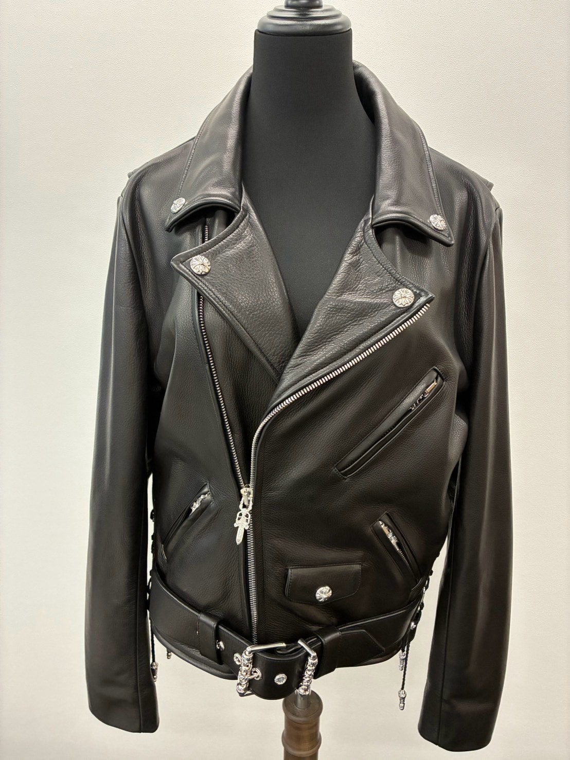 【Chrome Hearts×Hermès】メンズ ジャケット「JJ DEAN #2」ブラック レザー