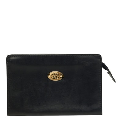 グッチ インターロッキングG コインケース カードケース 030 922 0159 ブラック レザー レディース GUCCI 中古