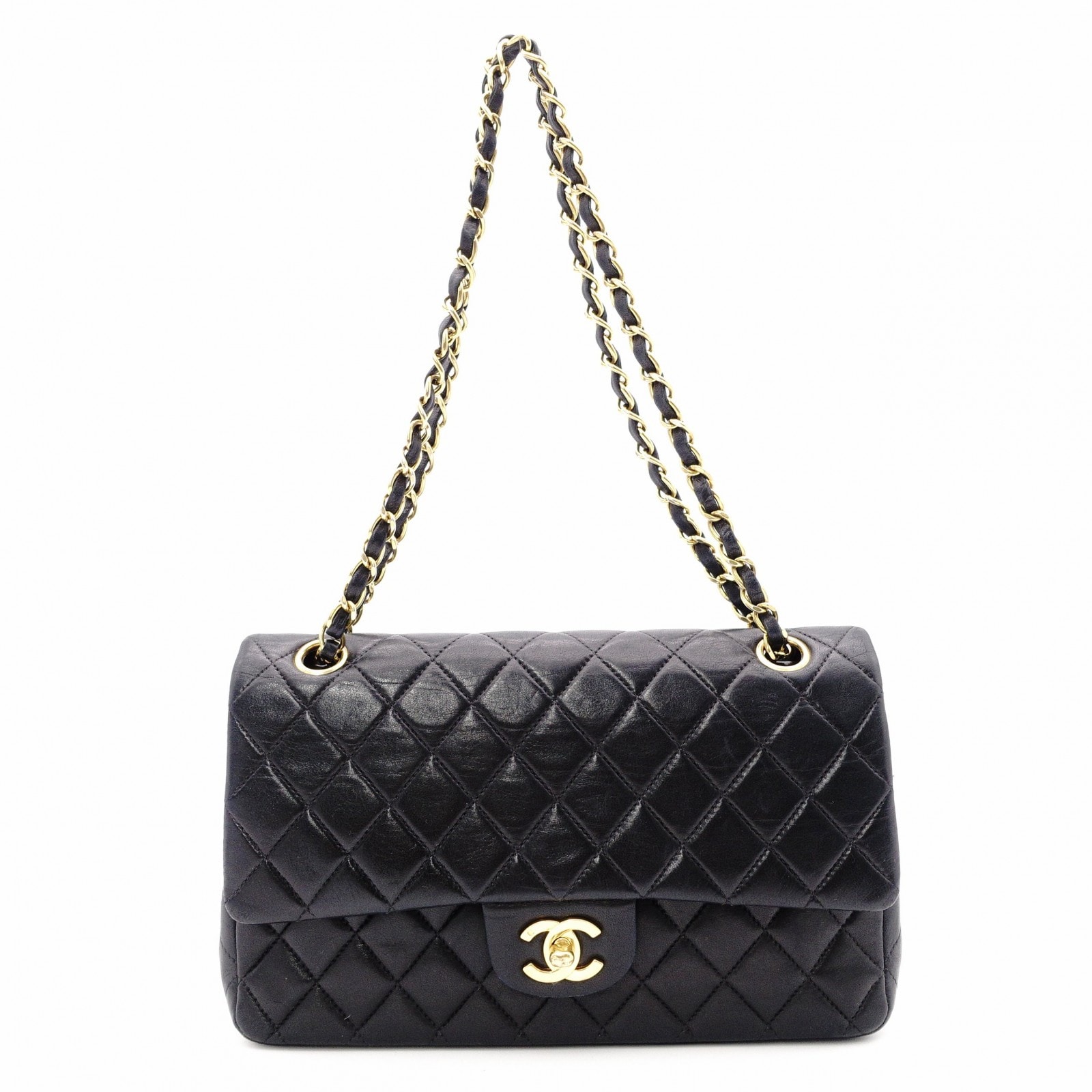 シャネルクラシック Wフラップショルダーバッグ レディース