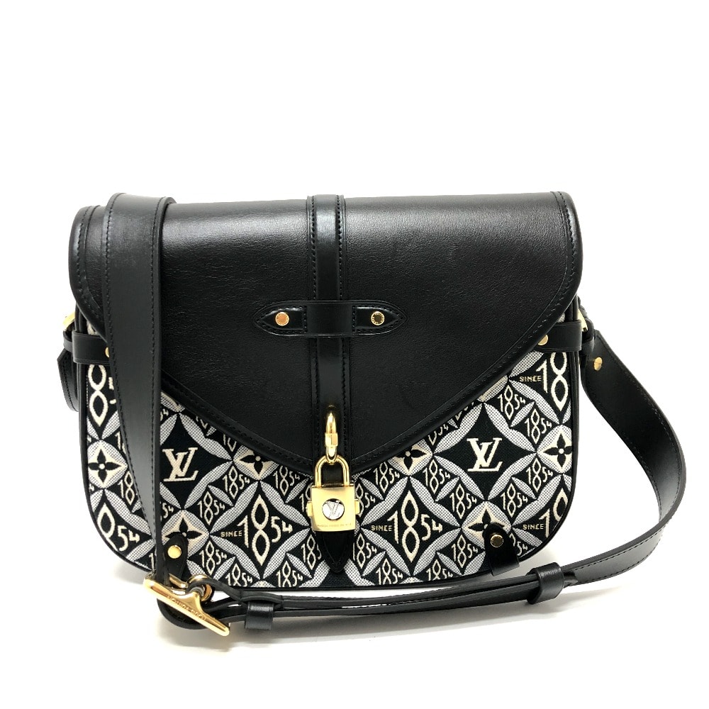ルイヴィトン LOUIS VUITTON ネオ ソミュールMM M57488 Since1854 肩掛けバッグ ショルダーバッグ キャンバス/レザー ブラック/ネイビー