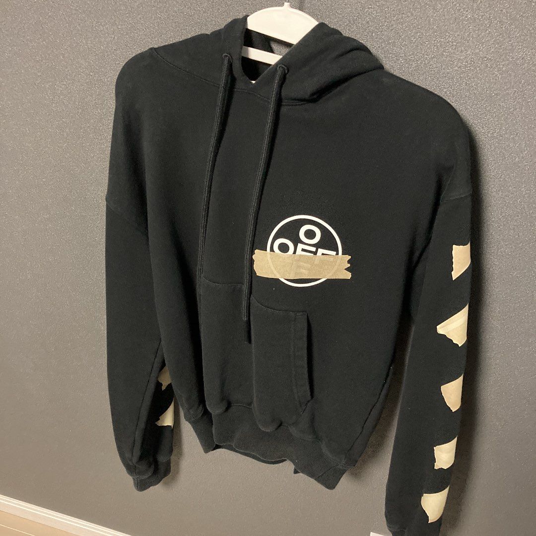OFF-WHITE Tape Diag Arrows Hoodie "Black"