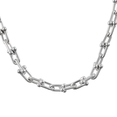 TIFFANY&Co. ティファニー ハードウェア スモール リンク ネックレス スターリングシルバー シルバー【中古】