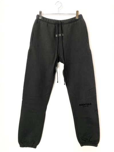FEAR OF GOD ESSENTIALS BLACK ESS LOGO SWEAT "Stretch Limo"