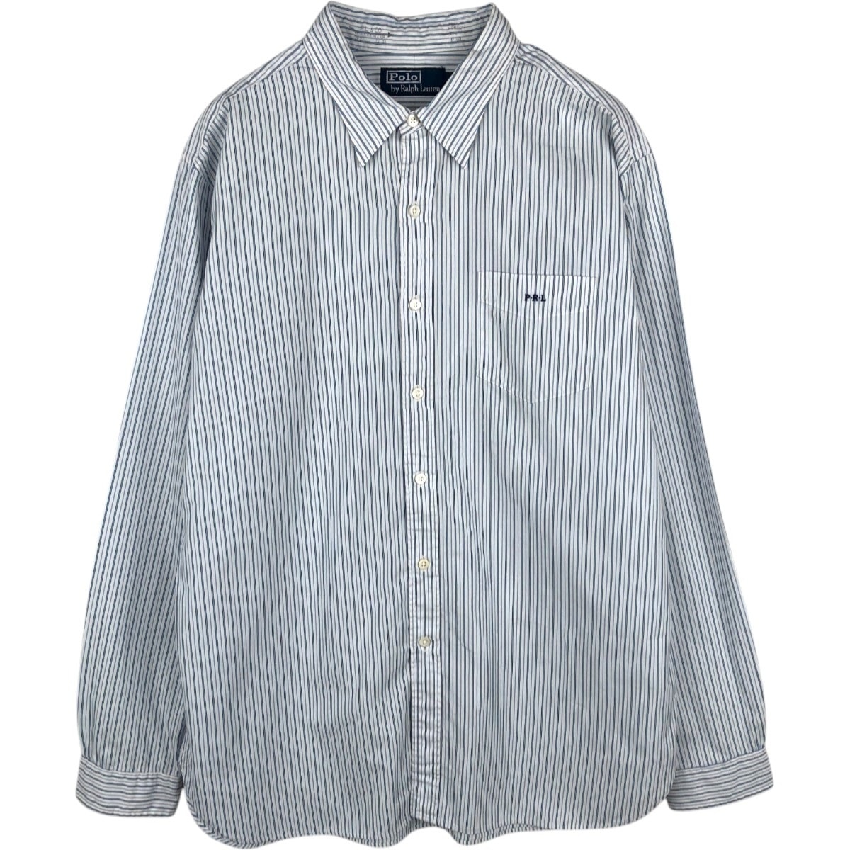 古着 ラルフローレン POLO by Ralph Lauren 長袖 コットンストライプシャツ メンズL相当/eaa678095