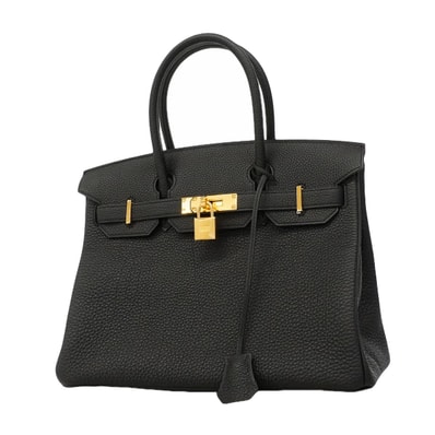 ★SALE【6hd4098-g】エルメス ハンドバッグ バーキン30 トゴ ブラック ゴールド金具 G刻印【中古】レディース