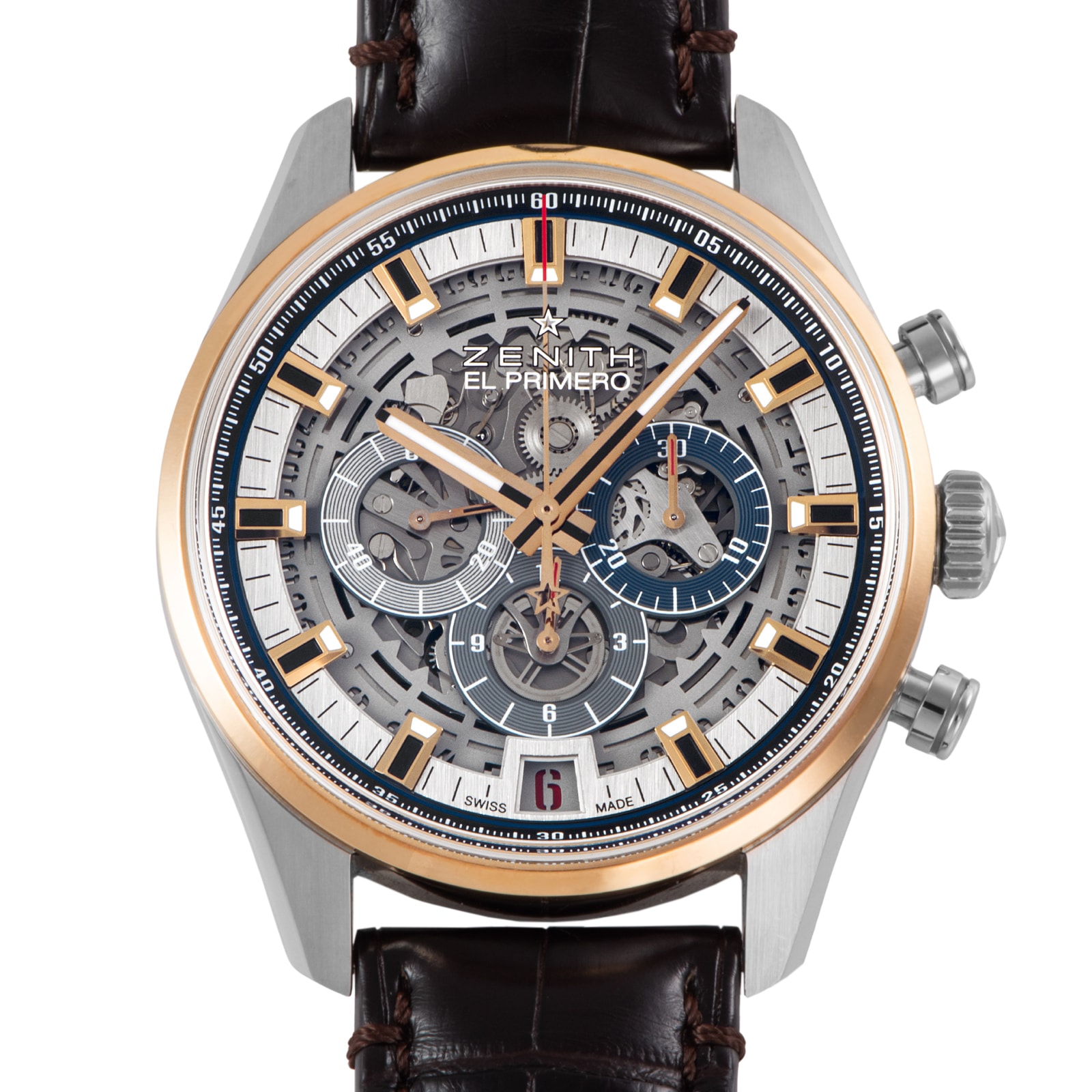 ZENITH ゼニス エル・プリメロ フルオープン 42mm 51.2081.400/78.C810 SS/PG【中古】