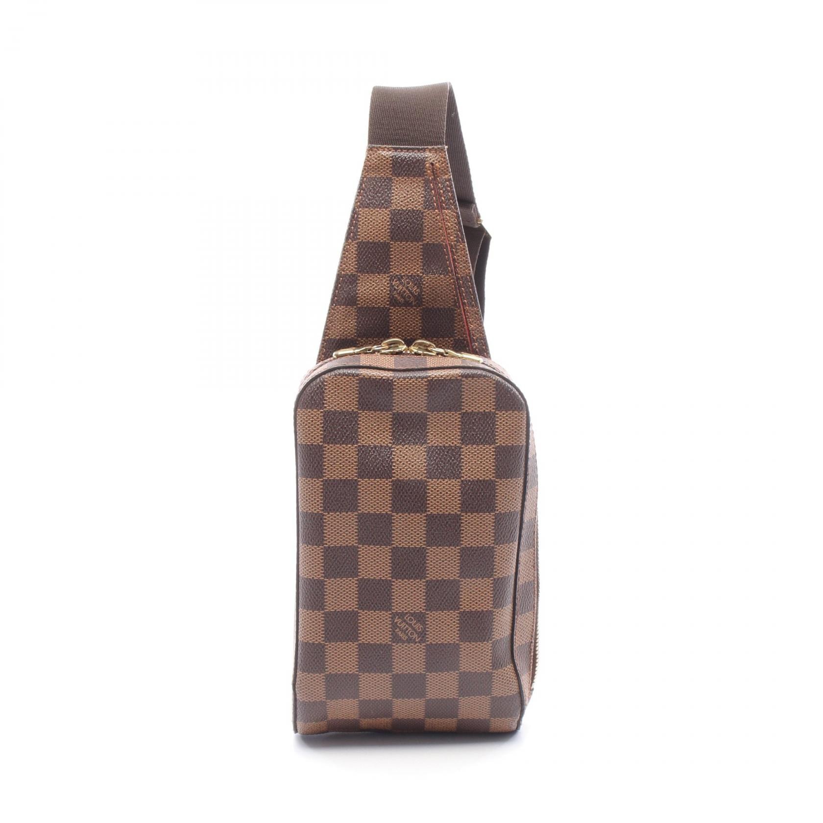 ルイ・ヴィトン LOUIS VUITTON ジェロニモス ウエストバッグ ボディバッグ バッグ PVCコーティングキャンバス ダミエ エベヌ メンズ レディース ブラウン系 N51994 【中古】