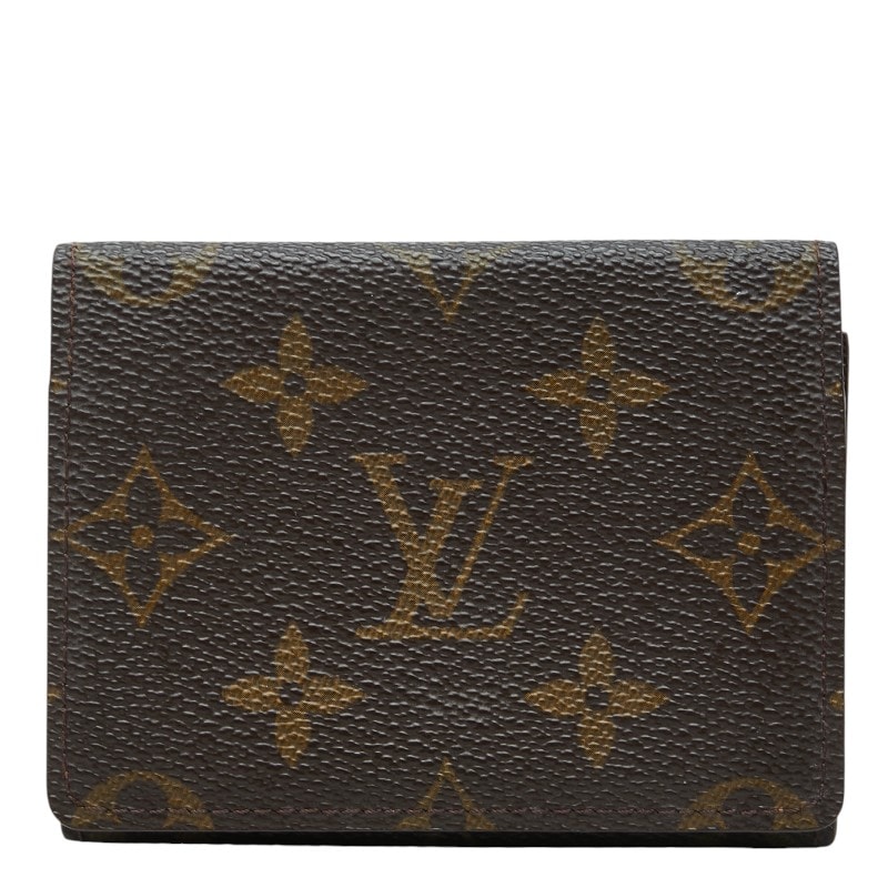 ルイ ヴィトン モノグラム アンヴェロップ カルト ドゥ ヴィジット カードケース M62920 ブラウン PVC レディース LOUIS VUITTON 【中古】