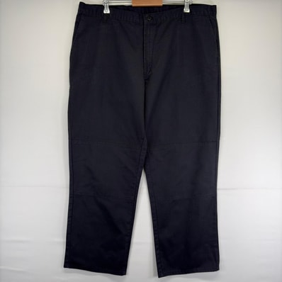 古着 ディッキーズ Dickies パンツ ダブルニー サイドポケット 作業着 ワーク ジッパーフライ 大きいサイズ w44 L32 ブラック メンズ