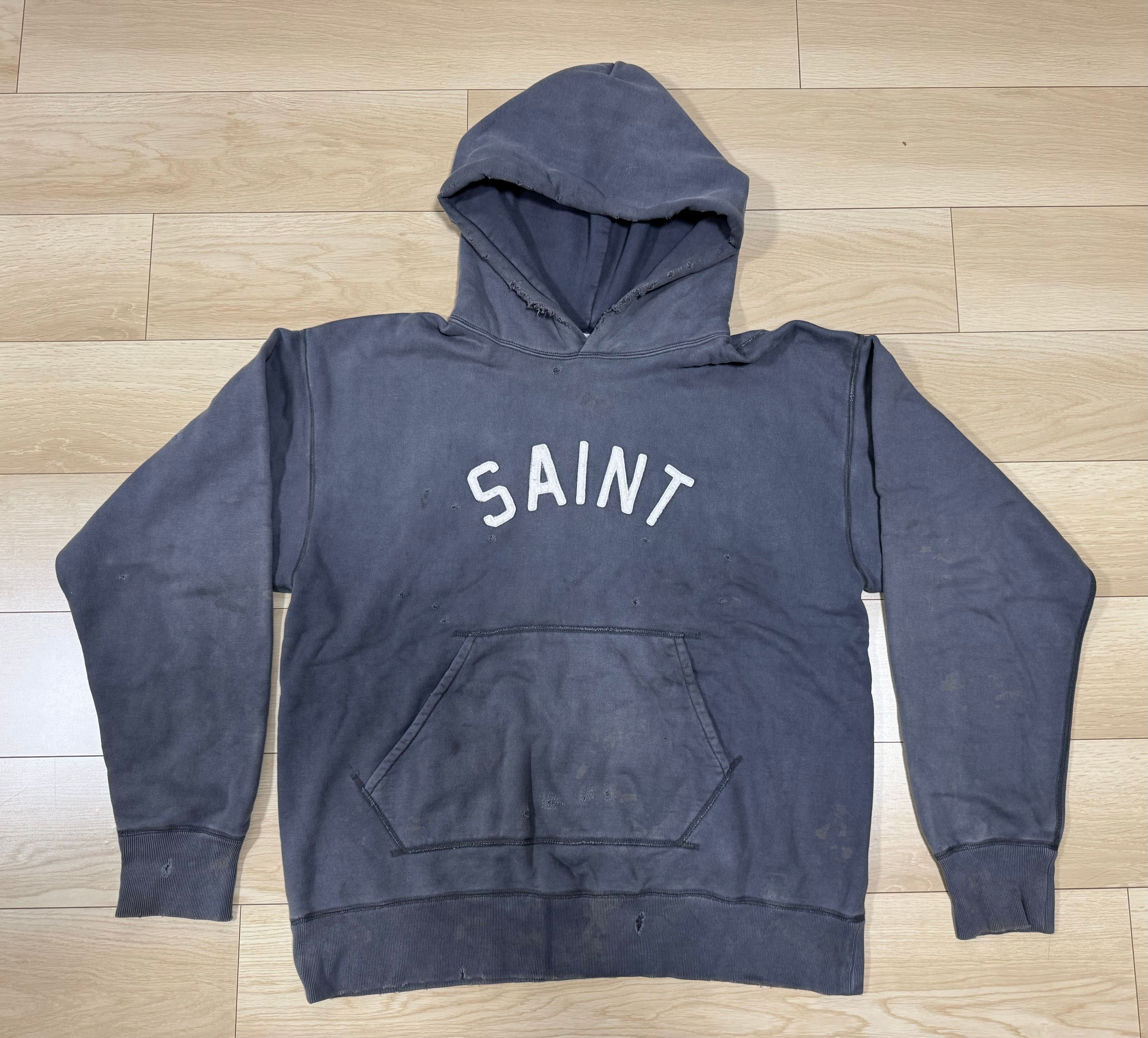 SAINT Mxxxxxx HOLY RELICS HOODIE "Grey Blue" SM-S21-0000-019