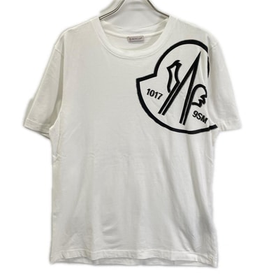 モンクレール ×ALYX 22年製 ホワイト ビッグロゴ Tシャツ M