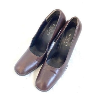 イタリア製 GUCCI グッチ 6.5B 23.0-23.5程度 パンプス /ハイヒール ブラウン レディース 靴/Shoes/boots ○2-27