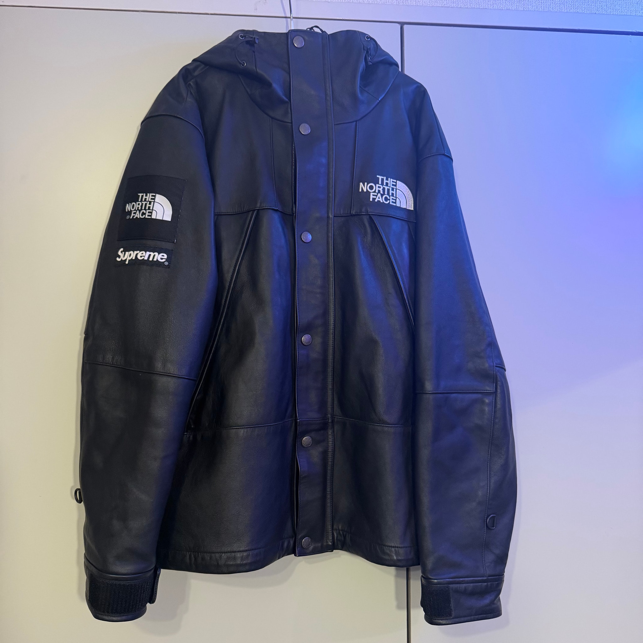 Supreme x The North Face Leather Mountain Parka "Black"