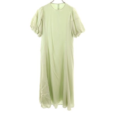 Mila Owen ミラオーウェン 半袖 ロングワンピース 1 グリーン系 バックファスナー