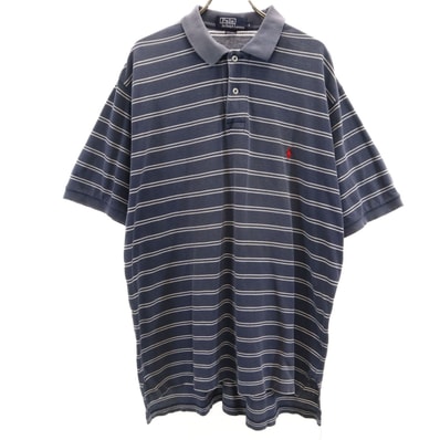 Polo by Ralph Lauren ポロバイラルフローレン 半袖 ポロシャツ L ネイビー系 鹿の子地