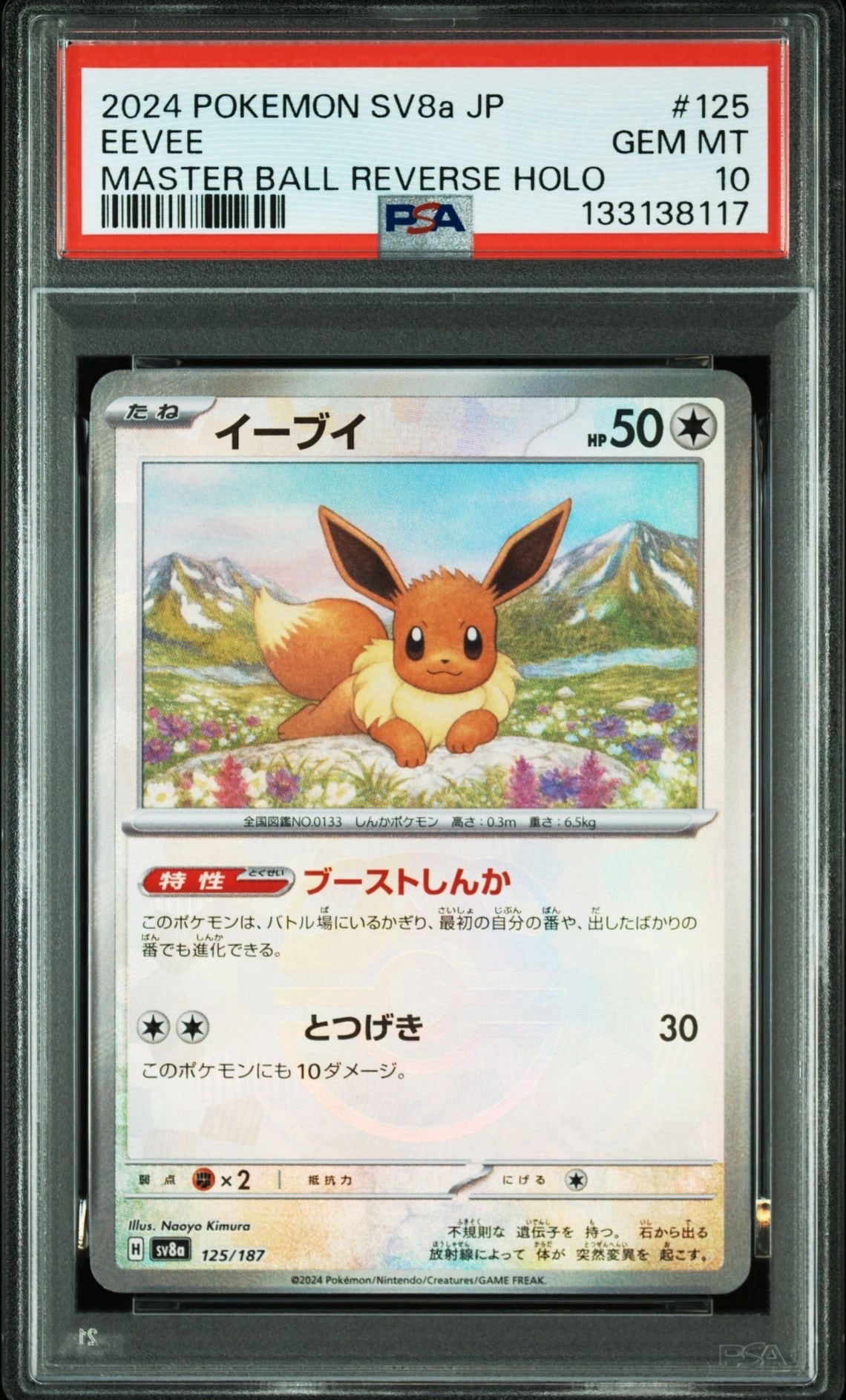 イーブイ :マスターボールミラー [SV8a 125/187](ハイクラスパック「テラスタルフェスex」)