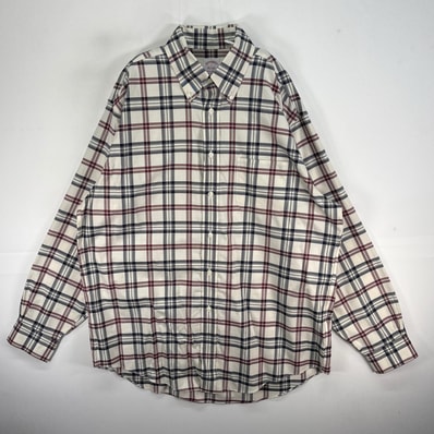古着 ブルックスブラザーズ Brooks Brothers 長袖シャツ チェック 胸ポケ MADISON L ホワイト系 マルチカラー メンズ