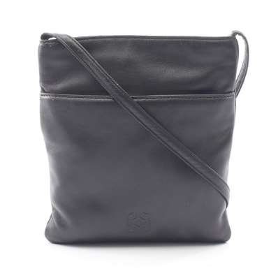 ロエベ LOEWE アナグラム ショルダーバッグ バッグ レザー レディース ブラック系 【中古】