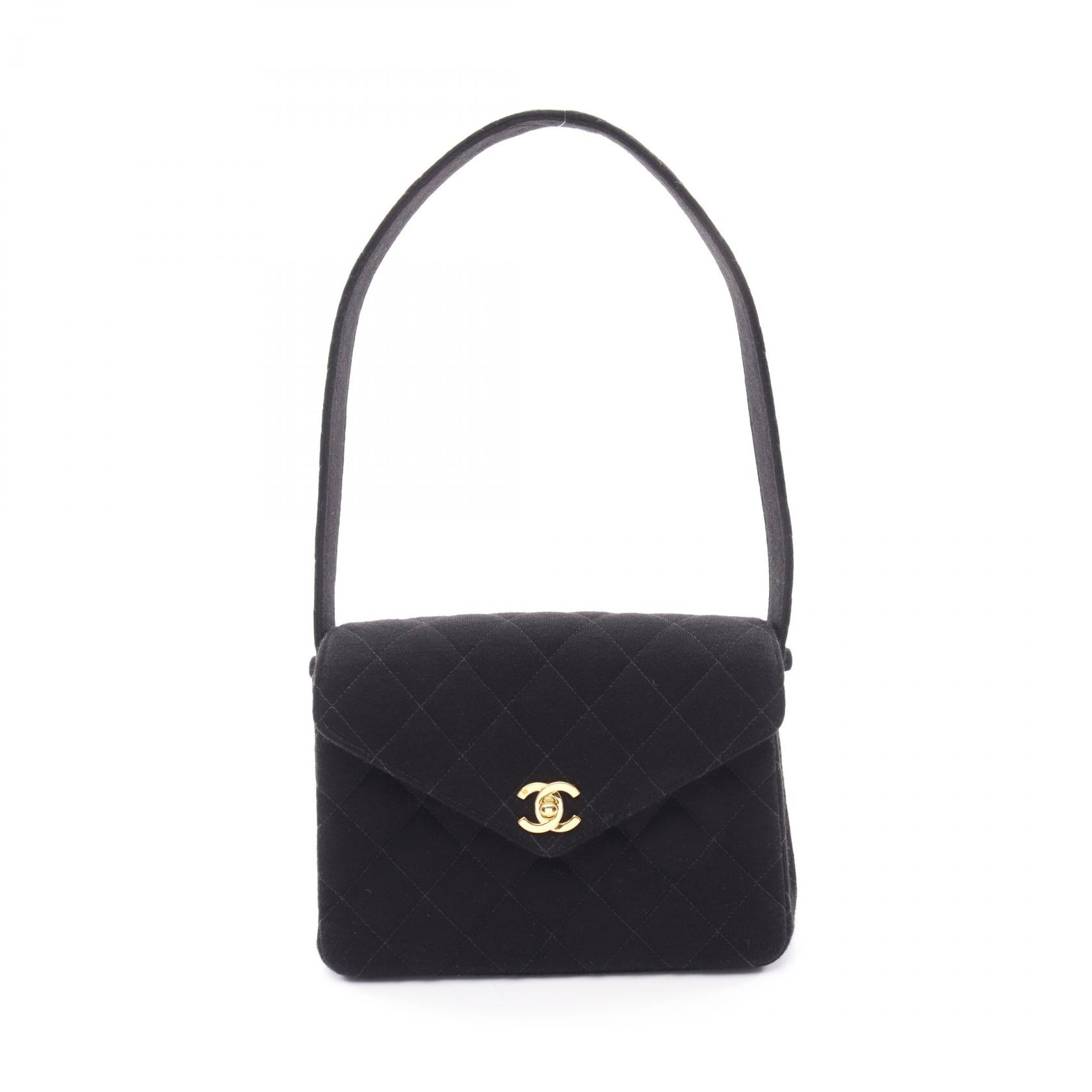 シャネル CHANEL マトラッセ ショルダーバッグ バッグ コットン コットン レディース ブラック系 【中古】