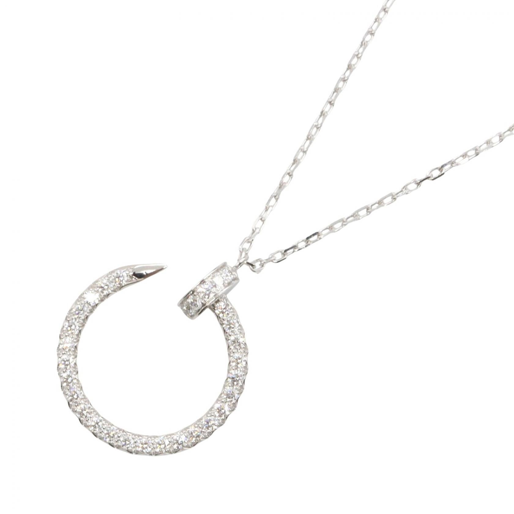 カルティエ CARTIER ジュストアンクル ダイヤ ネックレス ネックレス ジュエリー K18WG(ホワイトゴールド) ダイヤモンド レディース シルバー系 / クリア系 B7224897 【中古】