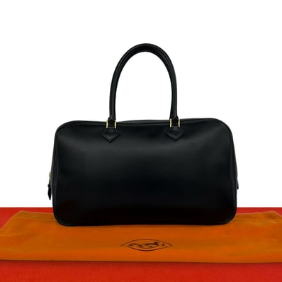HERMES エルメス プリュムエラン 28 ボックスカーフ ハンドバッグ ブラック
20939