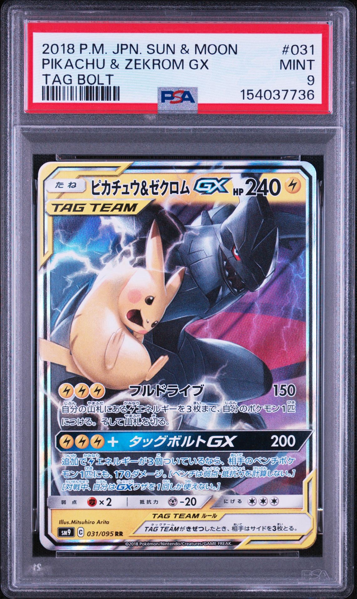 ピカチュウ&ゼクロムGX RR [SM9 031/095](拡張パック「タッグボルト