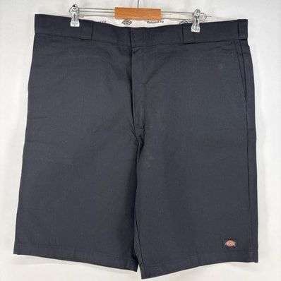 古着 ディッキーズ Dickies ショートパンツ ワーク ワンポイントロゴ 大きいサイズ ハーフパンツ w44 ブラック メンズ