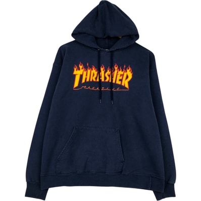 古着 スラッシャー THRASHER ファイヤーパターン スウェットプルオーバーパーカー メンズM相当/eaa629594