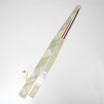 ■未使用品■THOM BROWNE トムブラウン MADRAS CHECK JACQUARD KNIT TIE IN SILK ネクタイ 総シルク スクエアタイ 20260619/RA9981