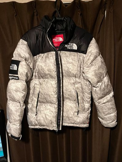Supreme x The North Face Nuptse Jacket "White Paper Print"