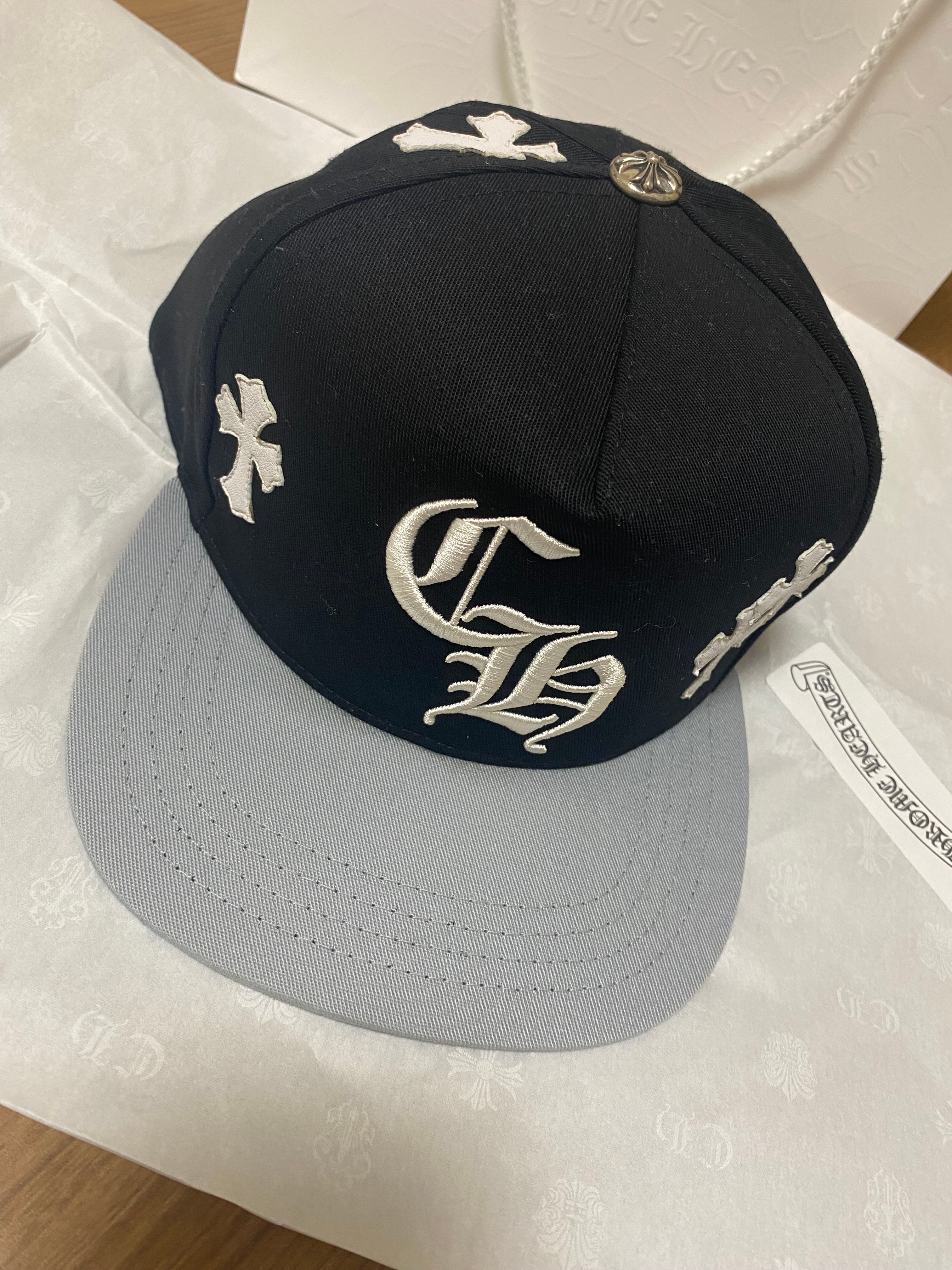 Chrome Hearts CH Hat Cross Patch Baseball Cap "Black/Grey/White"