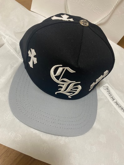 Chrome Hearts CH Hat Cross Patch Baseball Cap "Black/Grey/White"