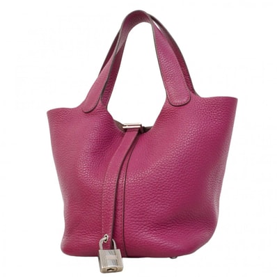 【6dd4318】エルメス ハンドバッグ ピコタンロックPM トリヨンクレマンス トスカ シルバー金具 □P刻印【中古】レディース