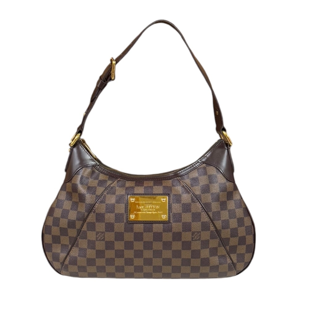 ルイヴィトン テムズGM ダミエ ショルダーバッグ ダミエキャンバス N48181 ブラウン レディース LOUIS VUITTON  中古