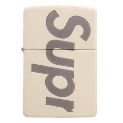 Supreme シュプリーム ZIPPO ジッポ 20SS x ZIPPO ジッポ Glow in the Dark グロー イン ザ ダーク 蓄光 ライター グレー系 アイボリー系【極上美品】【中古】