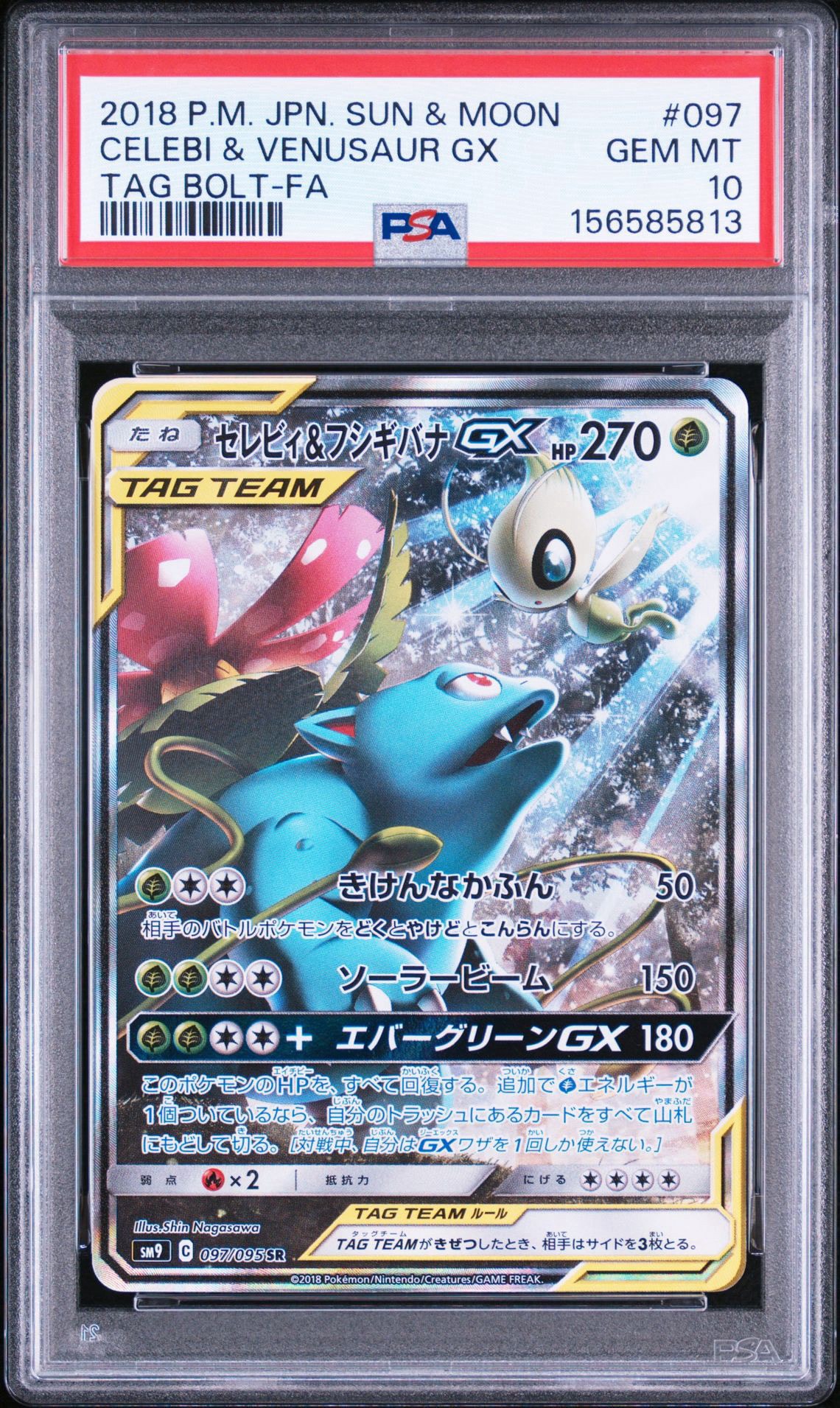セレビィ&フシギバナGX SR: SA[SM9 097/095](拡張パック「タッグボルト