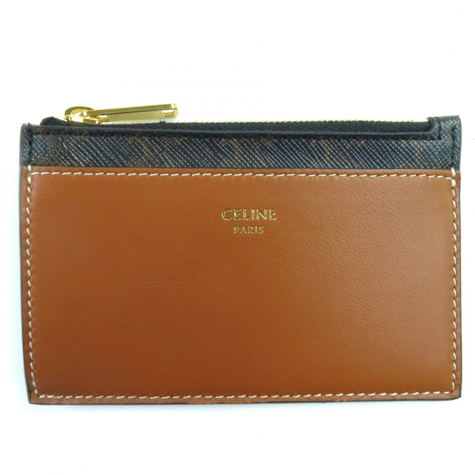 未使用品 セリーヌ
 カードケース ブラック ブラウン レディース