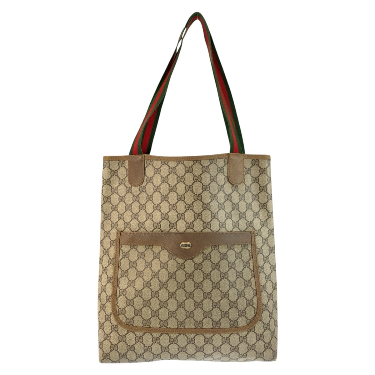 GUCCI グッチ ヴィンテージ シェリーライン ベージュ ブラウン GGスプリームキャンバス トートバッグ ショルダーバッグ 602819 【中古】