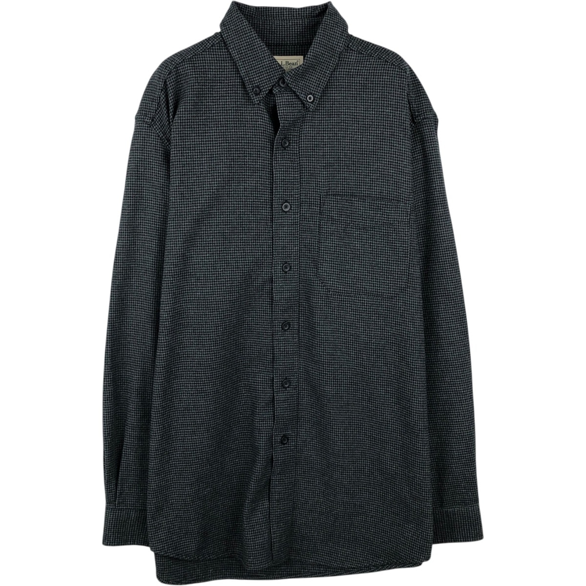 古着 90~00年代 エルエルビーン L.L.Bean TRADITIONAL FIT 千鳥格子柄 長袖 ボタンダウン ライトネルシャツ メンズM相当 ヴィンテージ/eaa647231
