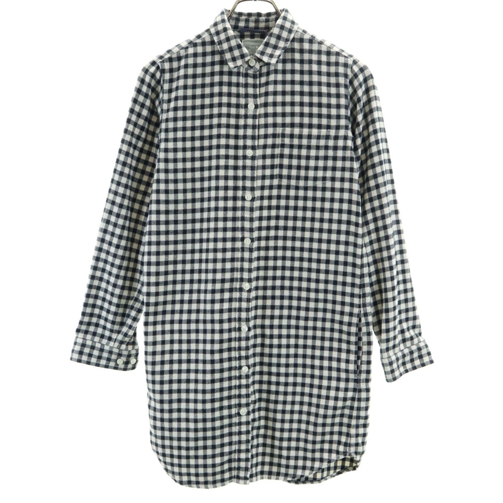 THE NORTH FACE ノースフェイス NRW61218 アウトドア チェック柄 長袖 ロングシャツ S 黒×白