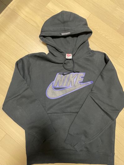 Supreme / Nike® Leather Appliqué Hooded Sweatshirt "Black"