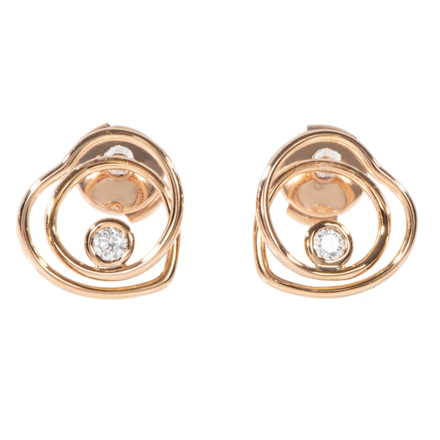 HERMES エルメス ヴェルティージュ クール TPM ピアス イヤリング ピンク ゴールド【中古】