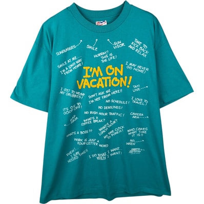 古着 90年代 ヘインズ Hanes HEAVYWEIGHT 50/50 メッセージプリントTシャツ USA製 メンズXL相当 ヴィンテージ/eaa639096