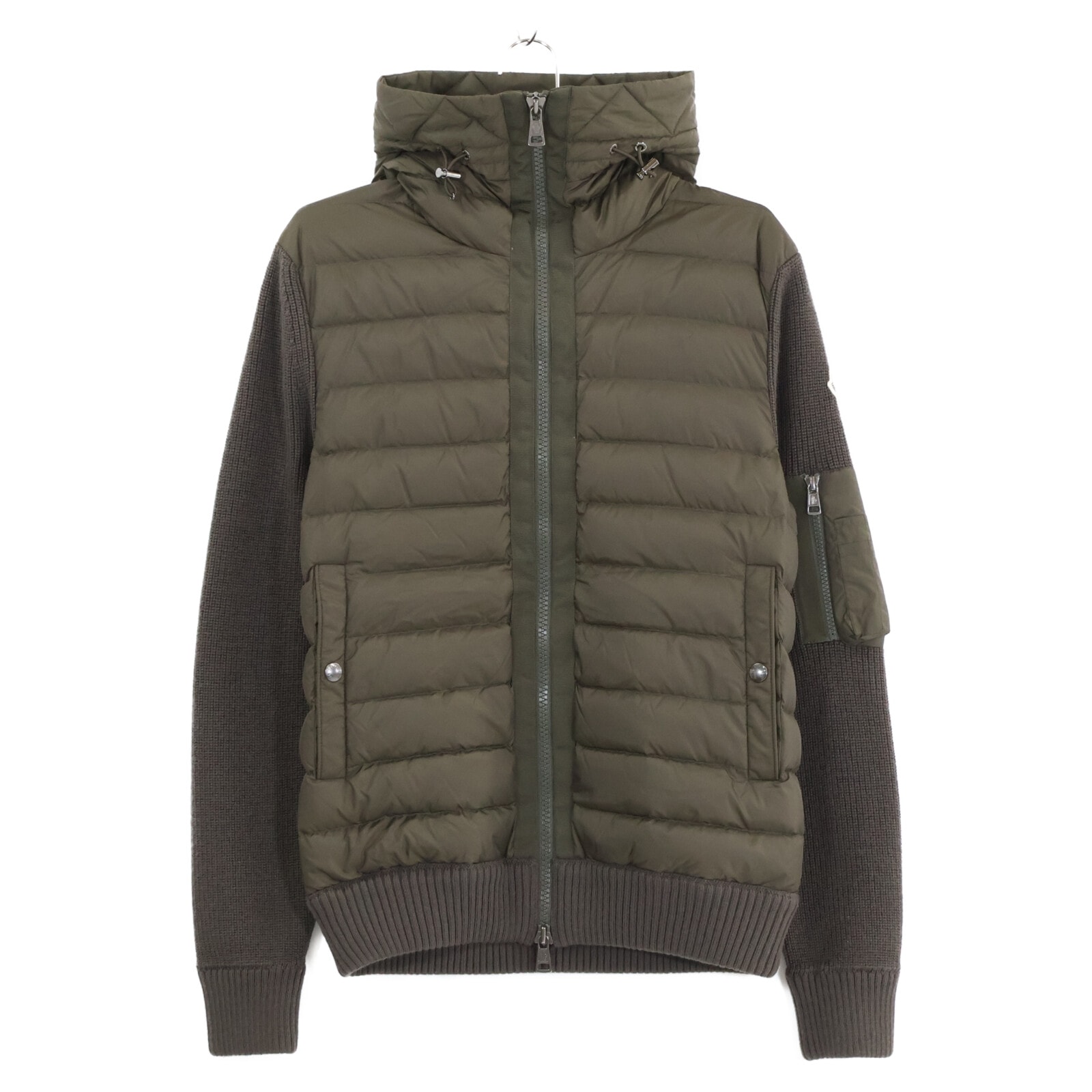 モンクレール 【美品】H20919850800  CARDIGAN ダウン/ニット切替 フーディダウンジャケット S