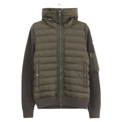 モンクレール 【美品】H20919850800 CARDIGAN ダウン/ニット切替 フーディダウンジャケット S