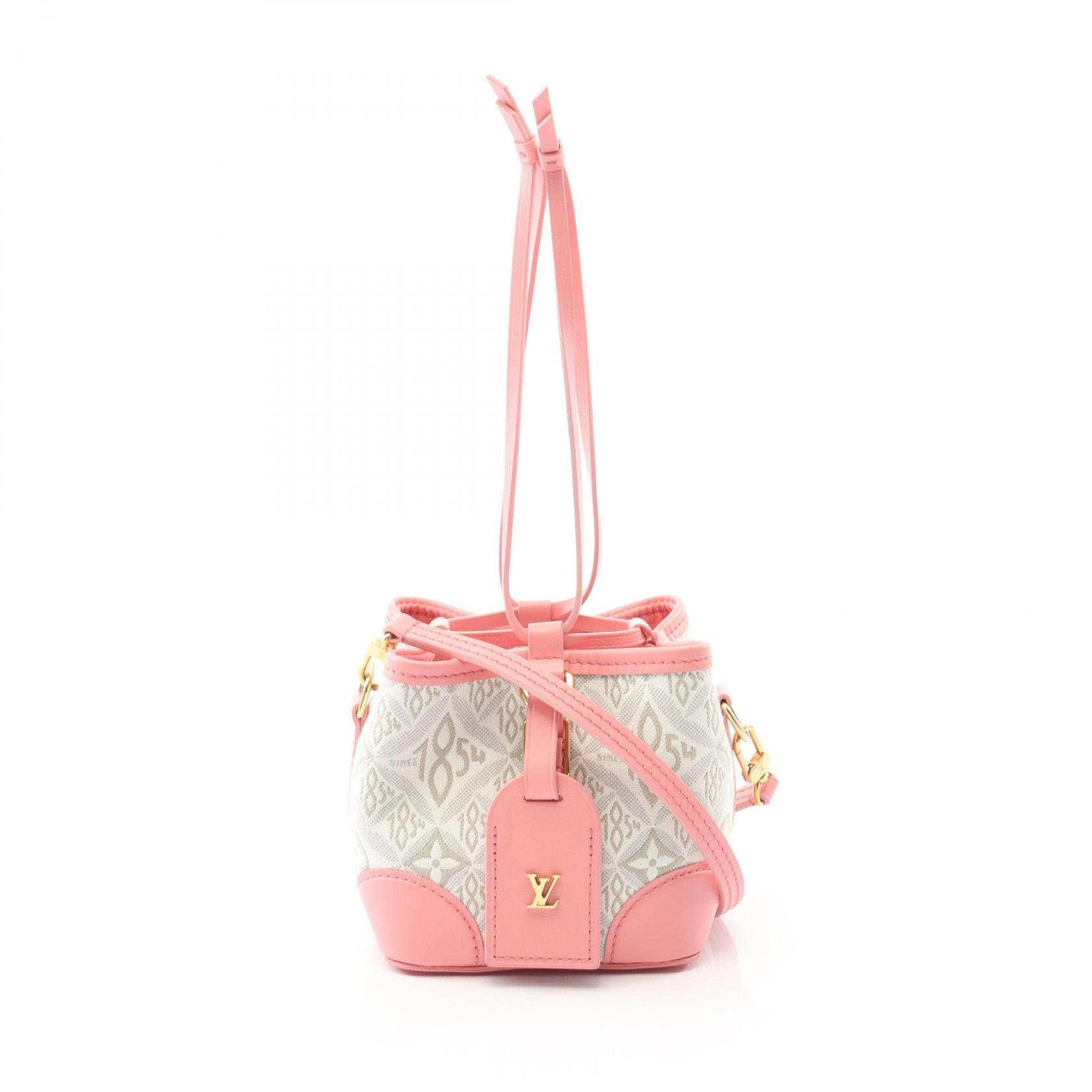 ルイ・ヴィトン LOUIS VUITTON ノエパース SINCE1854 ハンドバッグ バッグ キャンバス レザー モノグラム・ジャガード ピンク レディース ホワイト系 / ピンク系 M81112 【中古】