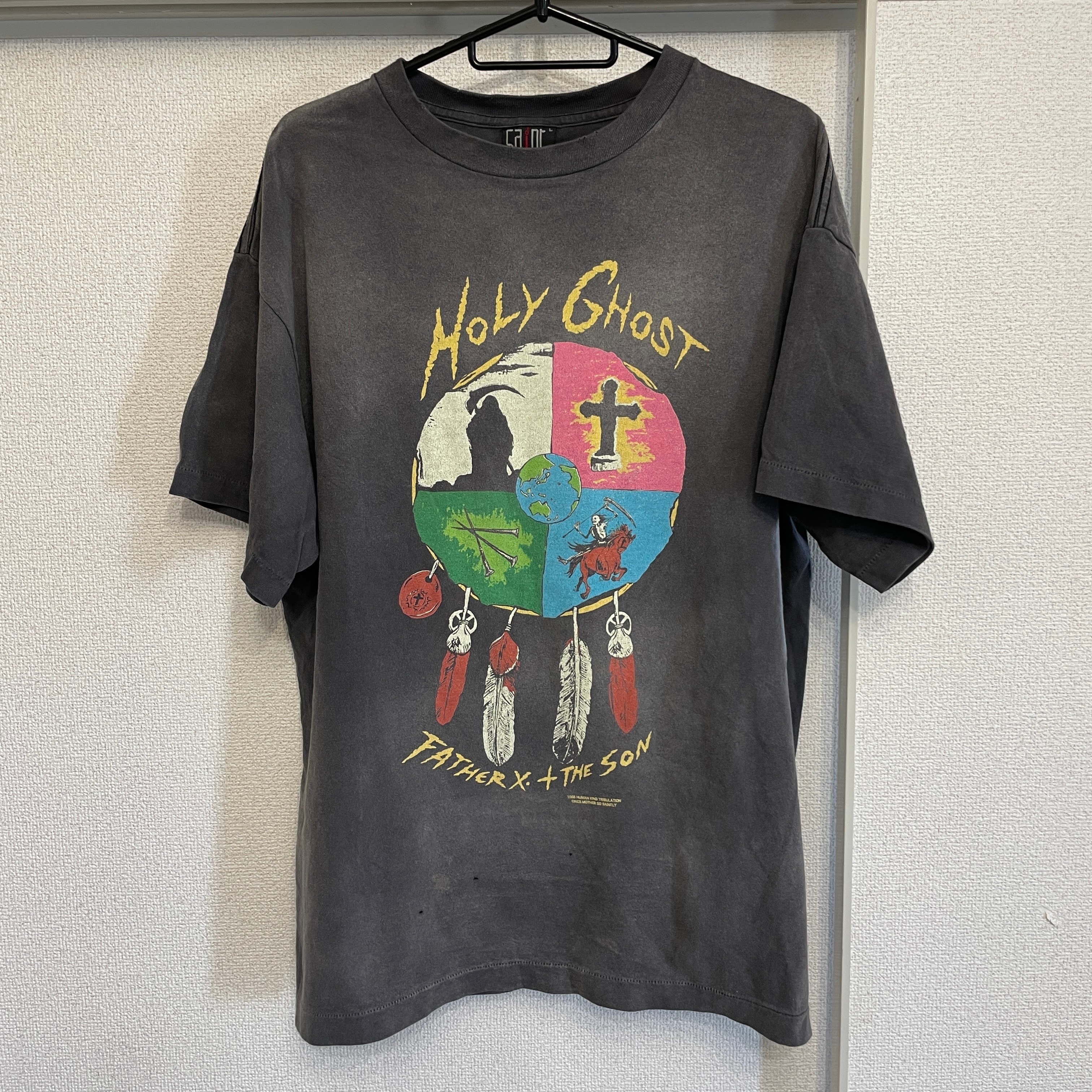 セントマイケル x ラストマン ホーリーゴースト ショート スリーブ Tシャツ "ブラック" 24SS SM-YS8-0000-C43