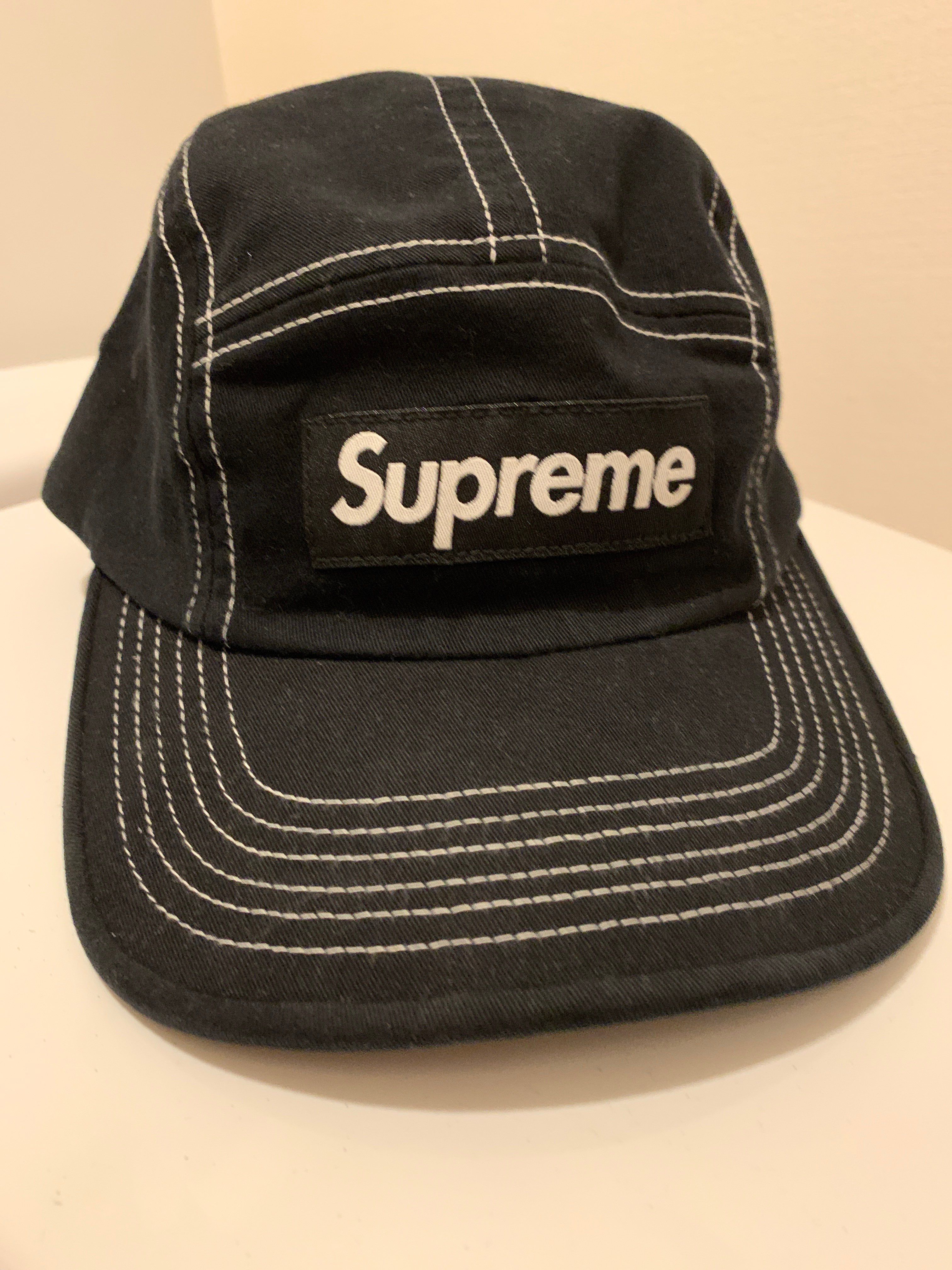 Supreme 2-Tone Twill Camp Cap "Black"