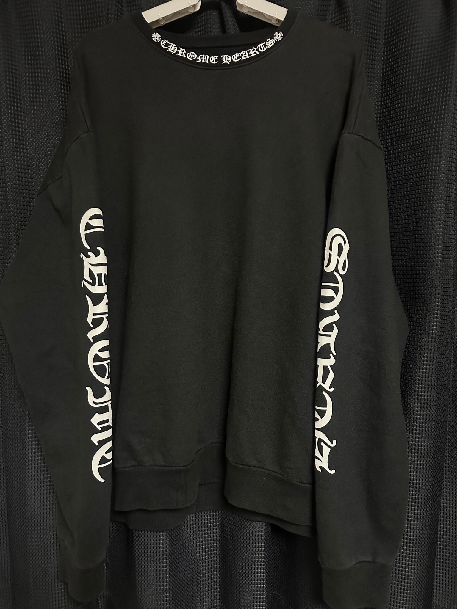 Chrome Hearts Neck Logo Crew Sweat "Black"